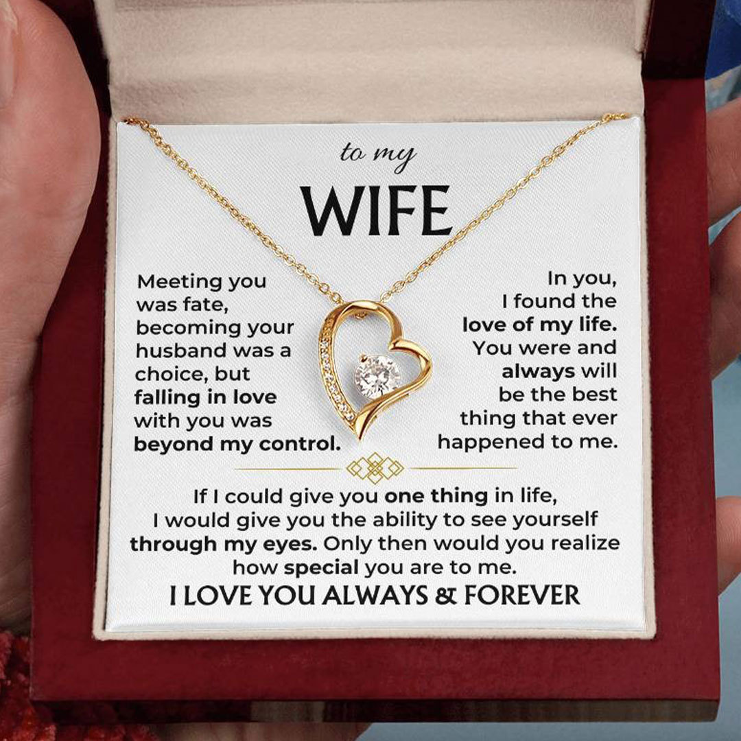 For Love - I Love You Always & Forever Diamond Heart Necklace