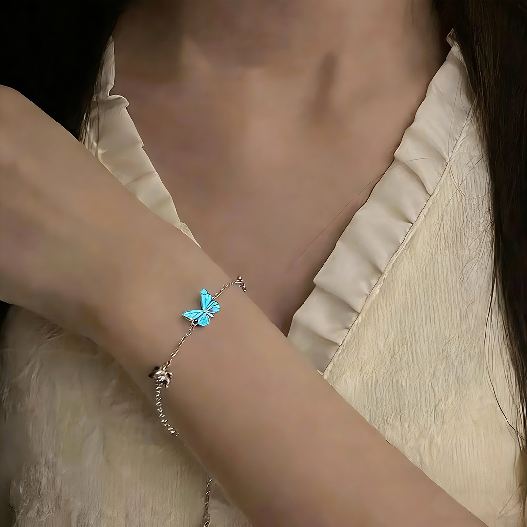 Luminous Dream Blue Butterfly Bracelet