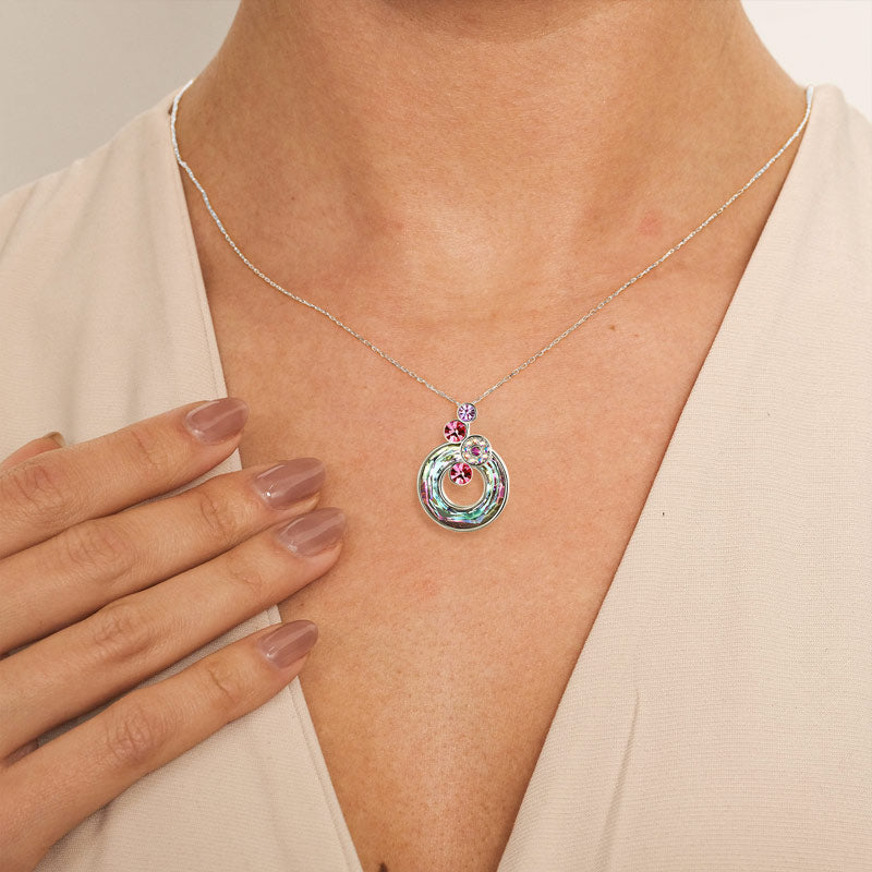 For Granddaughter - S925 Your Life is a Canvas Crystal Bubble Round Necklace