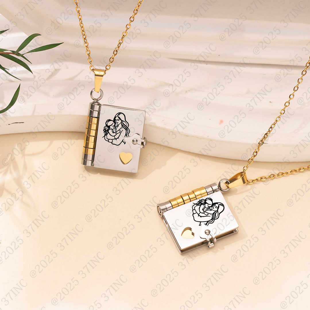 For Daughter - I'll Be Here Always & Forever Book Necklace