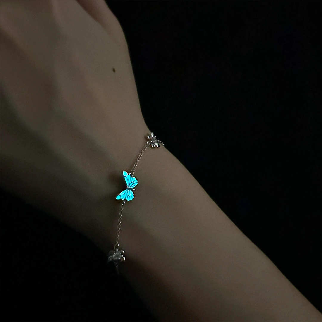 Luminous Dream Blue Butterfly Bracelet
