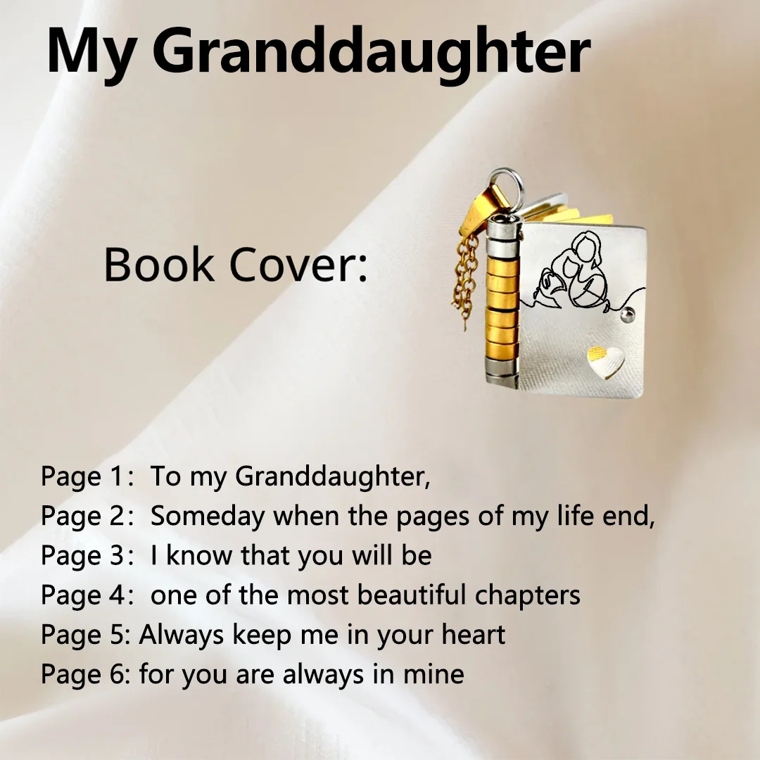 For Granddaughter - The Most Beautiful Chapter Book Necklace