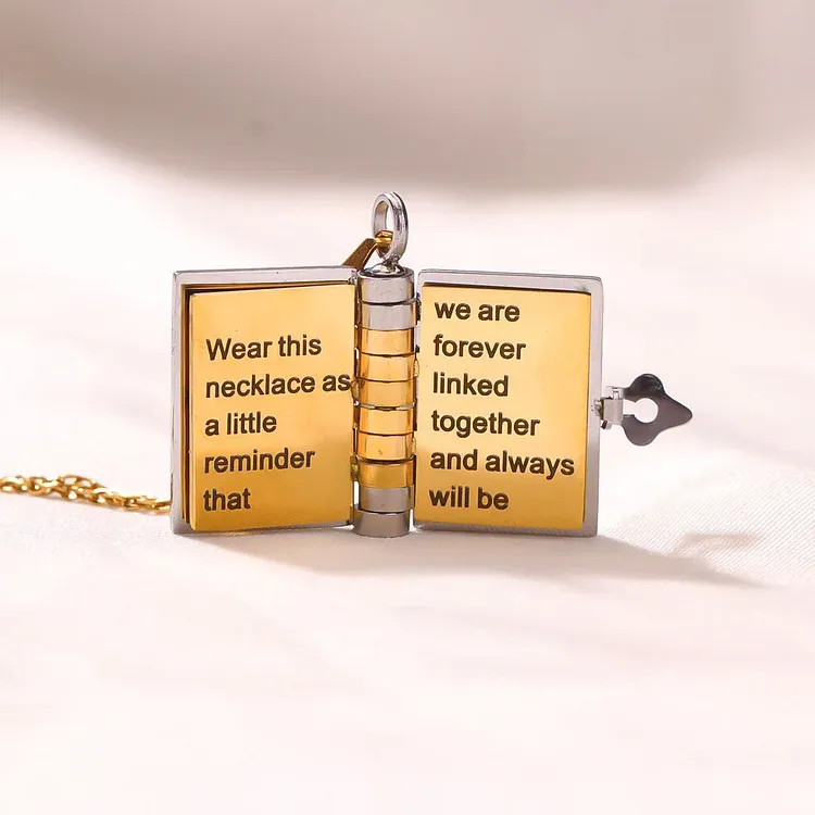 For Unbiological Daughter - Love You Always & Forever Book Necklace