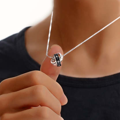 S925 Mother and Son Forever Linked Together Necklace