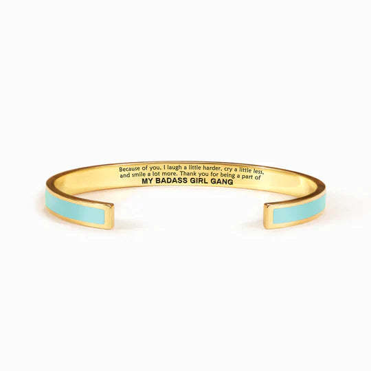 For Friend- Thank You for Being A Part of MY Badass Girl Gang Cyan Bracelet-37bracelet