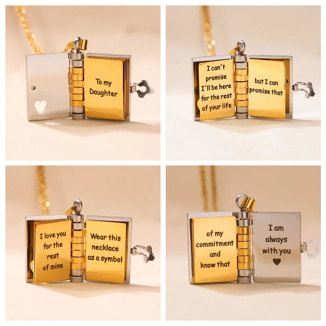 For Daughter - I'm Always With You Book Necklace