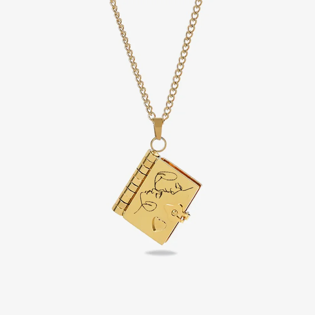 For Love - Our Love Story Is My Favorite Tale Book Necklace