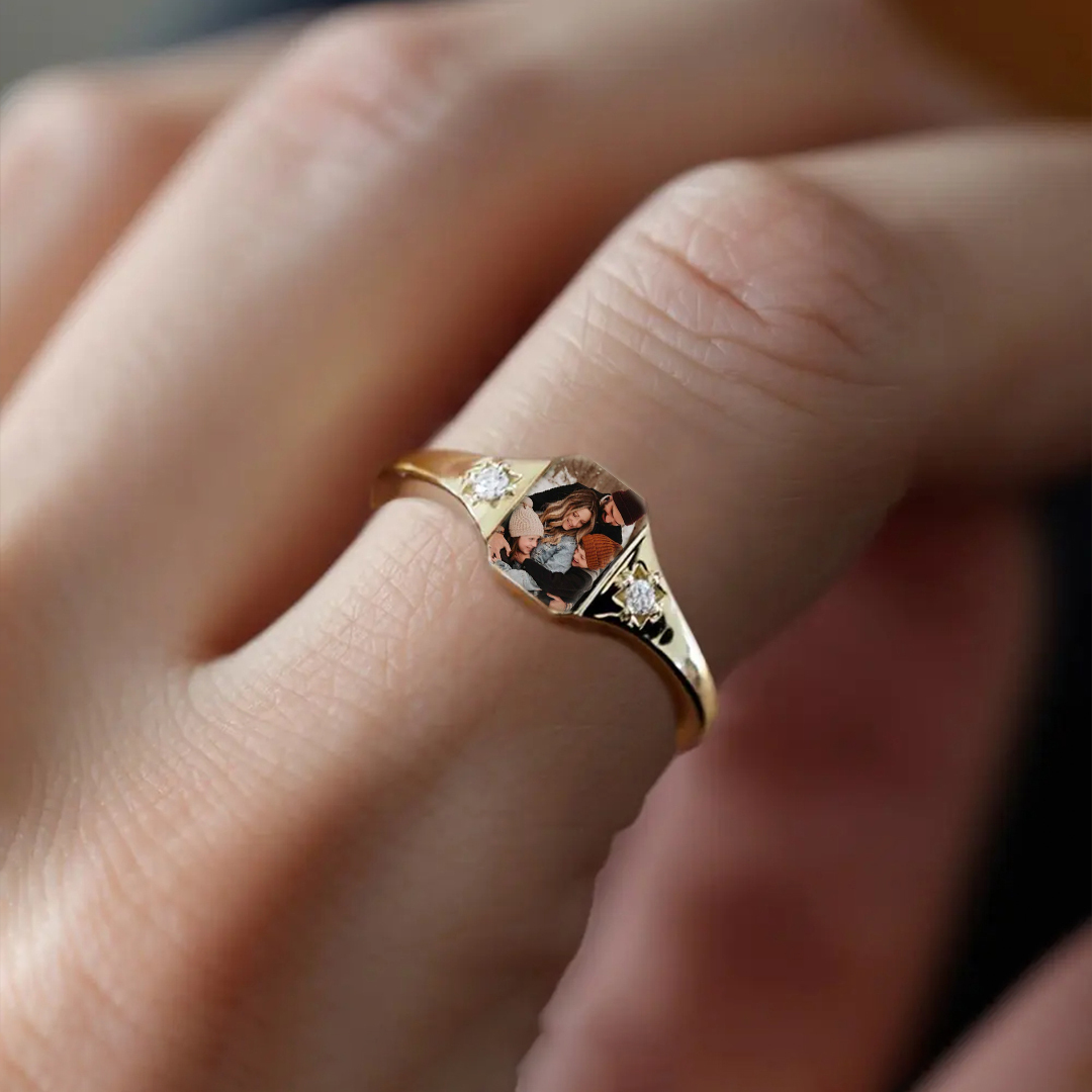 For Mother - Photo Custom Ring