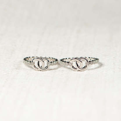 S925 Mother & Daughter interlocking ring