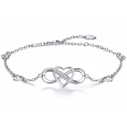 For Grandaughter - S925 You Will Always Have Me,And I Will Always Have You Infinite Heart Bracelet