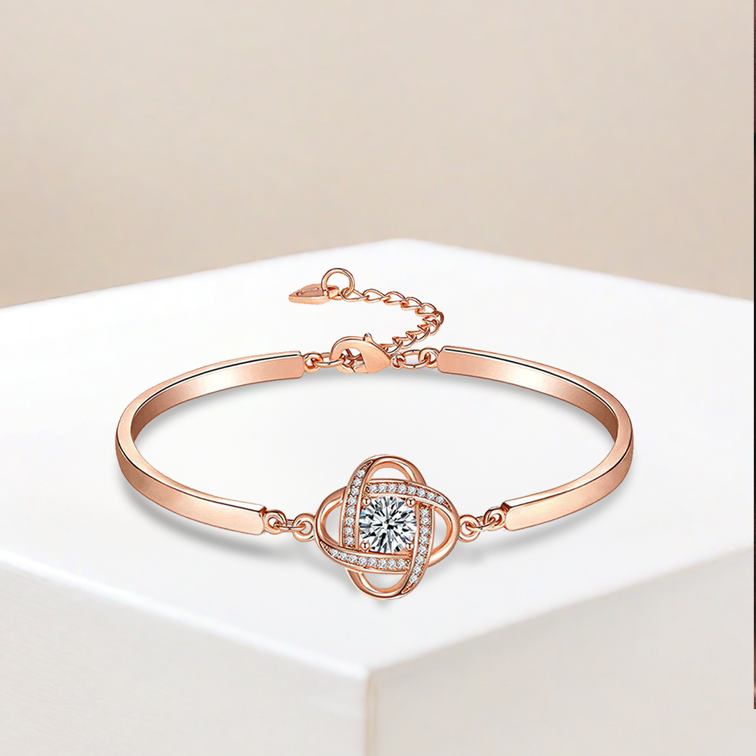 For Daughter - I Am Always With You Diamond Knot Bracelet