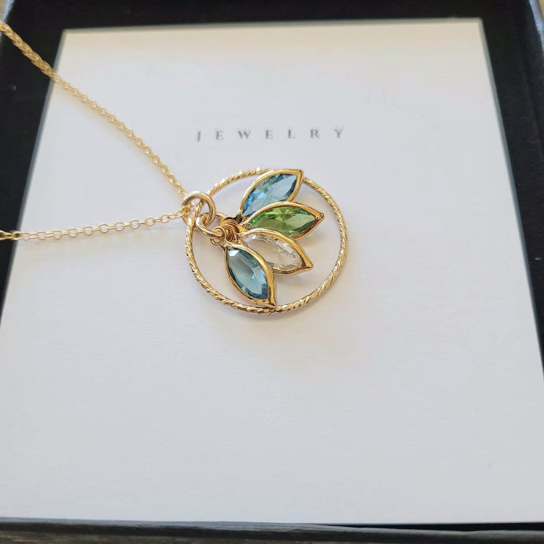 Personalized Family Birthstone Necklace