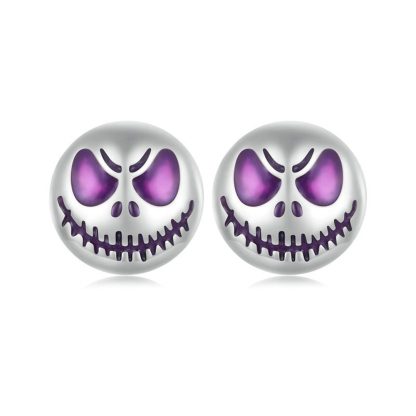 Glow-in-the-dark smiley face earrings