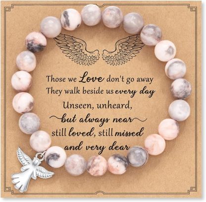 For Memorial - Angel Wing Beaded Bracelet