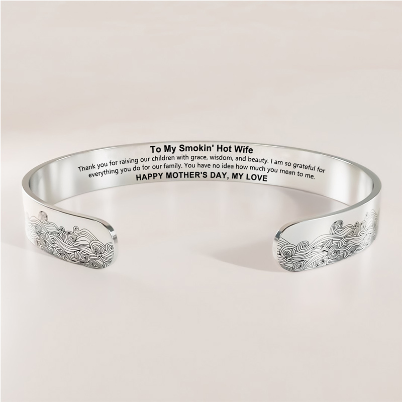 For Wife - Happy Mother's Day, My Love Wave Bracelet