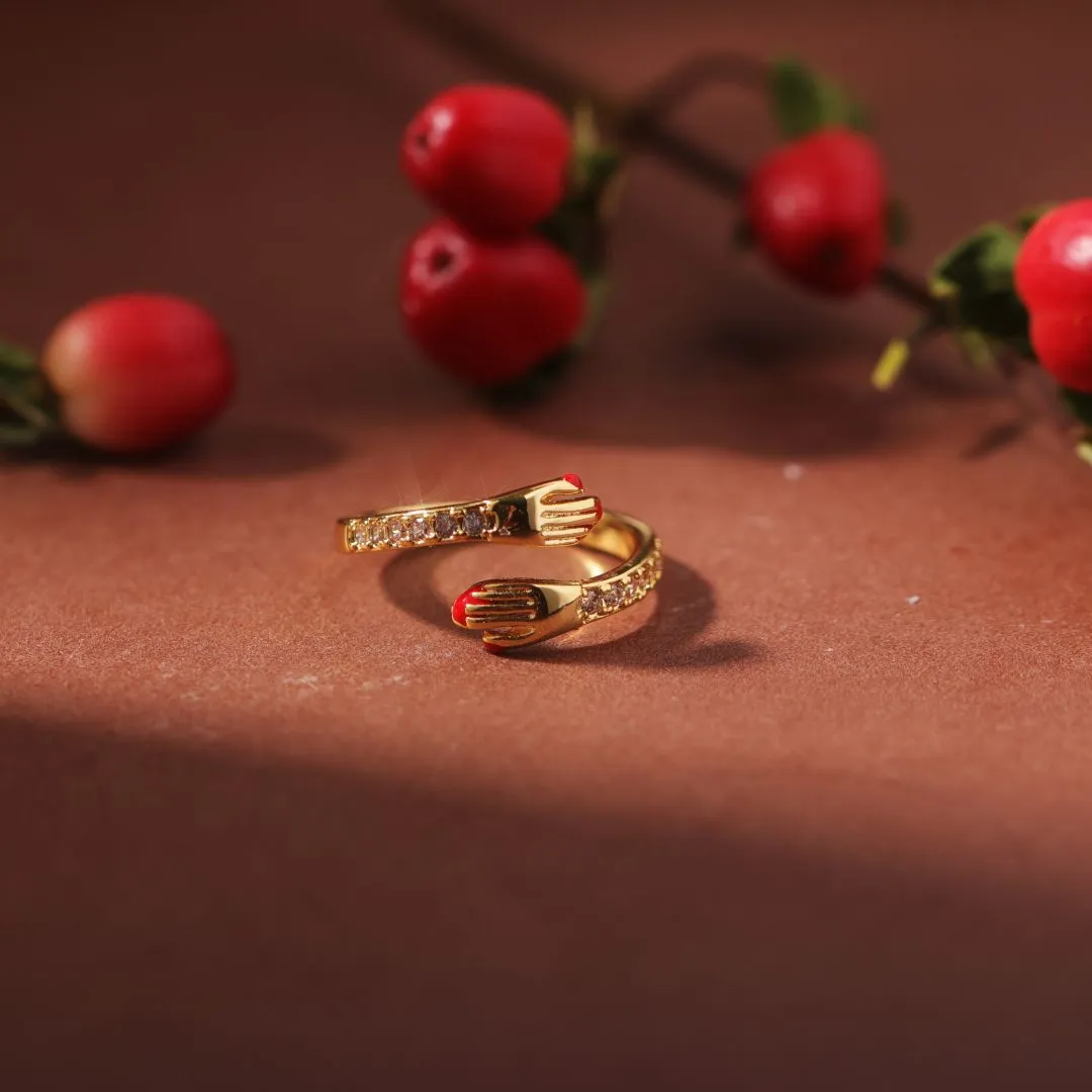 For Granddaughter - S925 I'm Always Ready to Take You in My Arms and Hold You Close Hug Ring