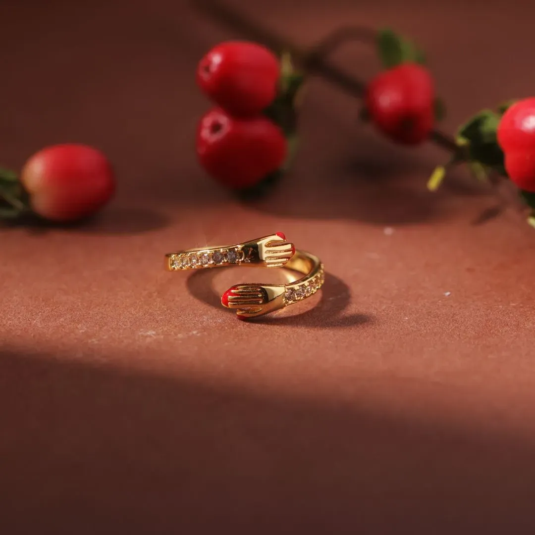 For Granddaughter - S925 I'm Always Ready to Take You in My Arms and Hold You Close Hug Ring