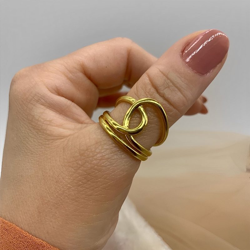 S925 Crooked Knot Ring
