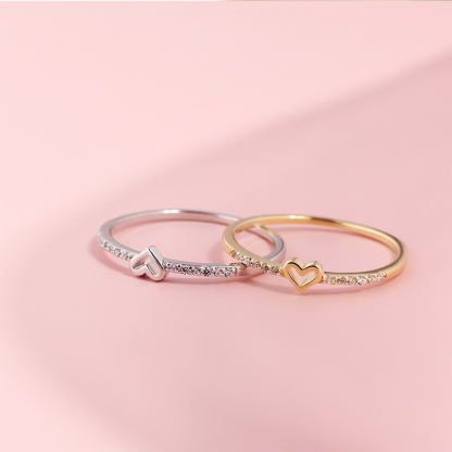 For Daughter - S925 You Are Always In Mine Simple Hollow Heart Ring