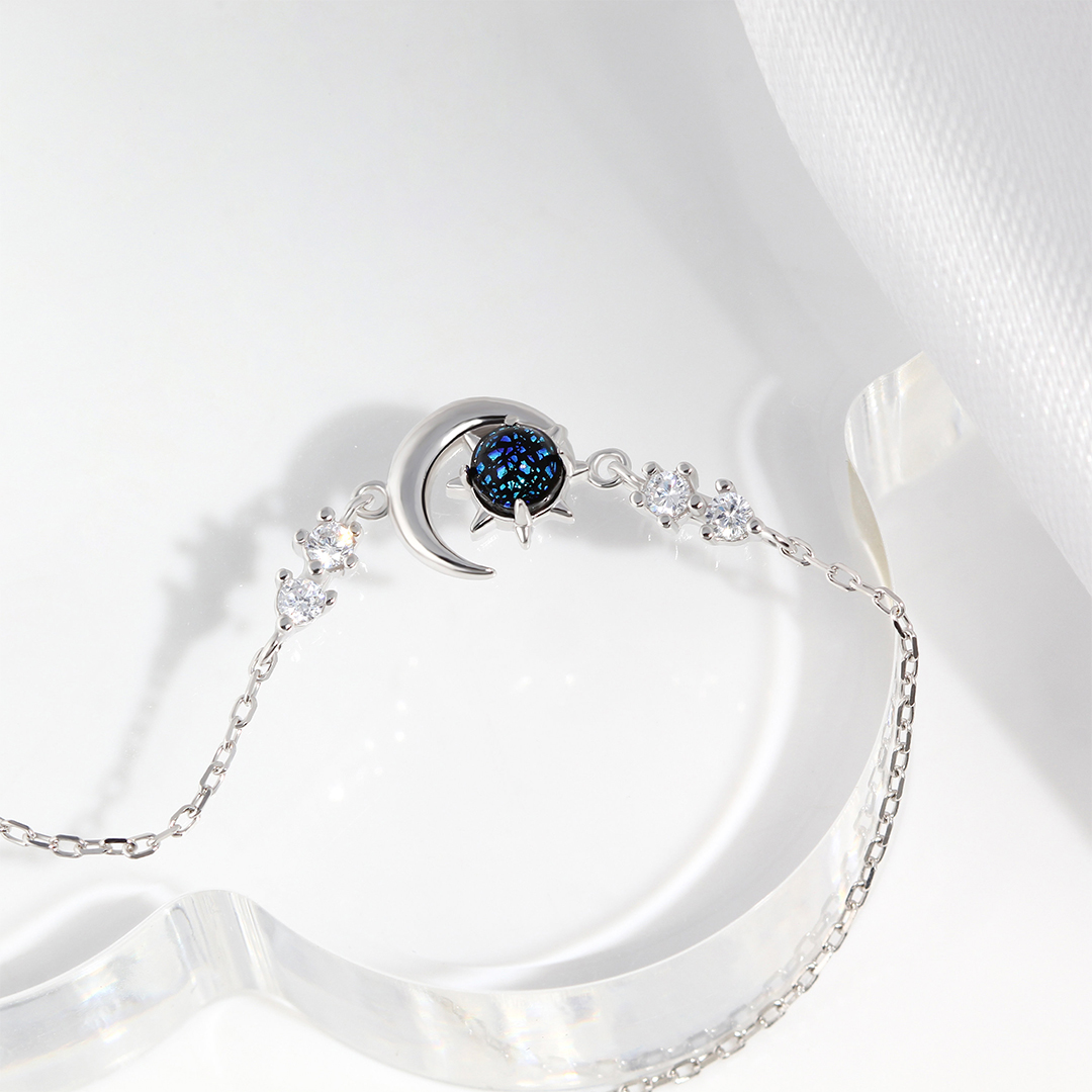 For Daughter - S925 You Are The Most SPECIAL STAR In The Universe Moon & Planet Bracelet