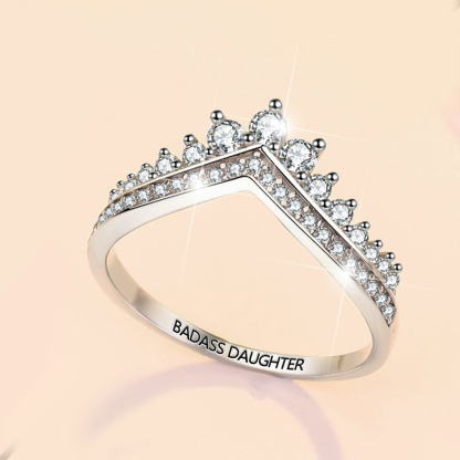 S925 Awesome Mother and Daughter Crown Ring