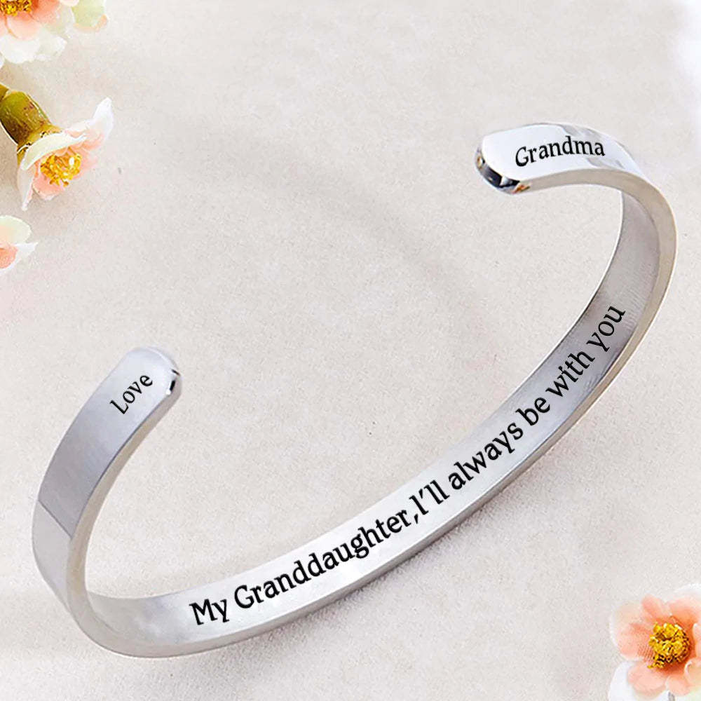 For Granddaughter - I'll Always Be With You Bracelet-37bracelet