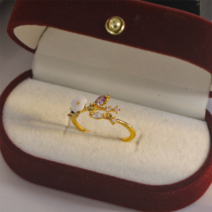 Grandmother & Granddaughter A Link That Can Never Be Undone White Peach Ring