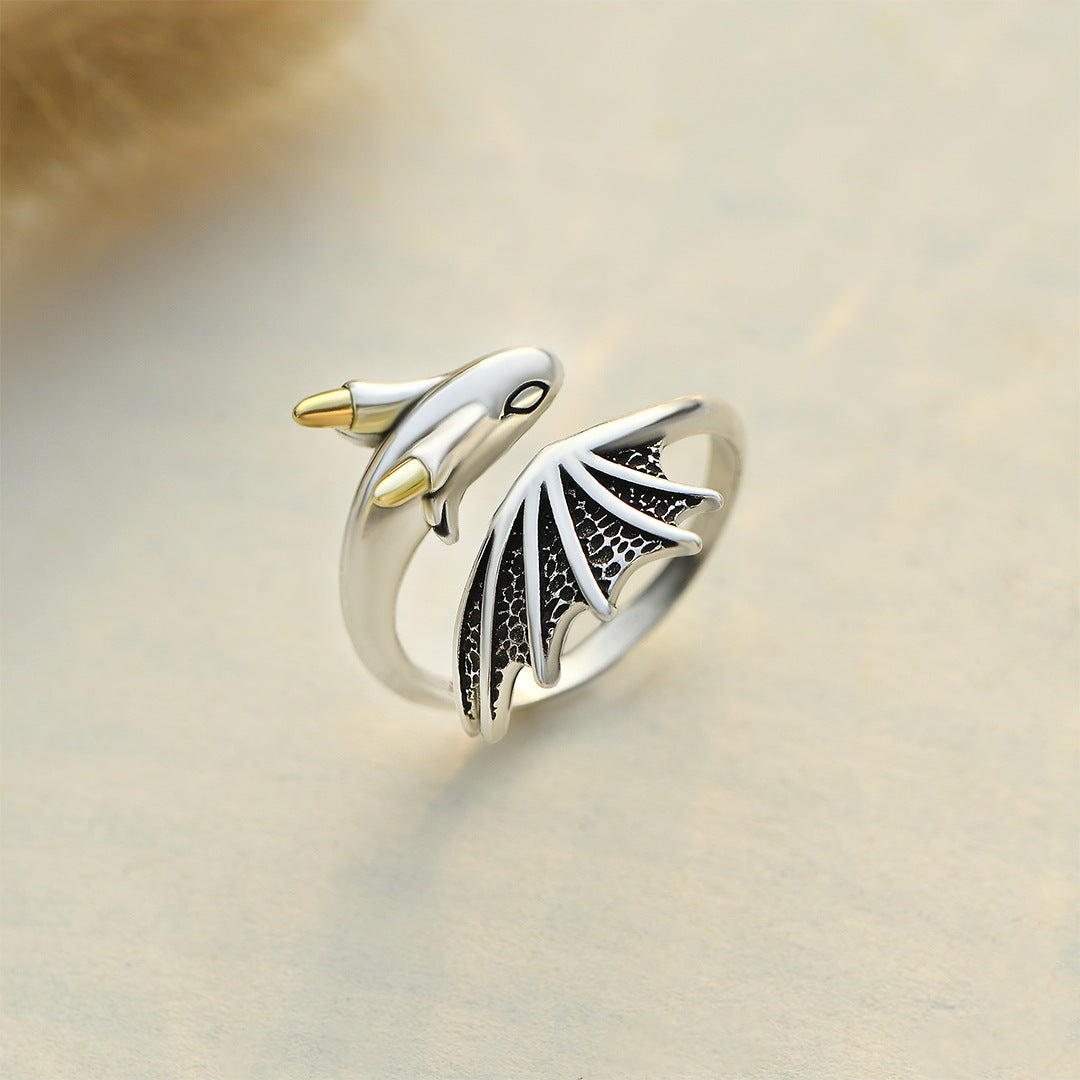 For Anyone - Be Bold, Be Strong, Be Confident Dragon Adjustable Ring-37bracelet