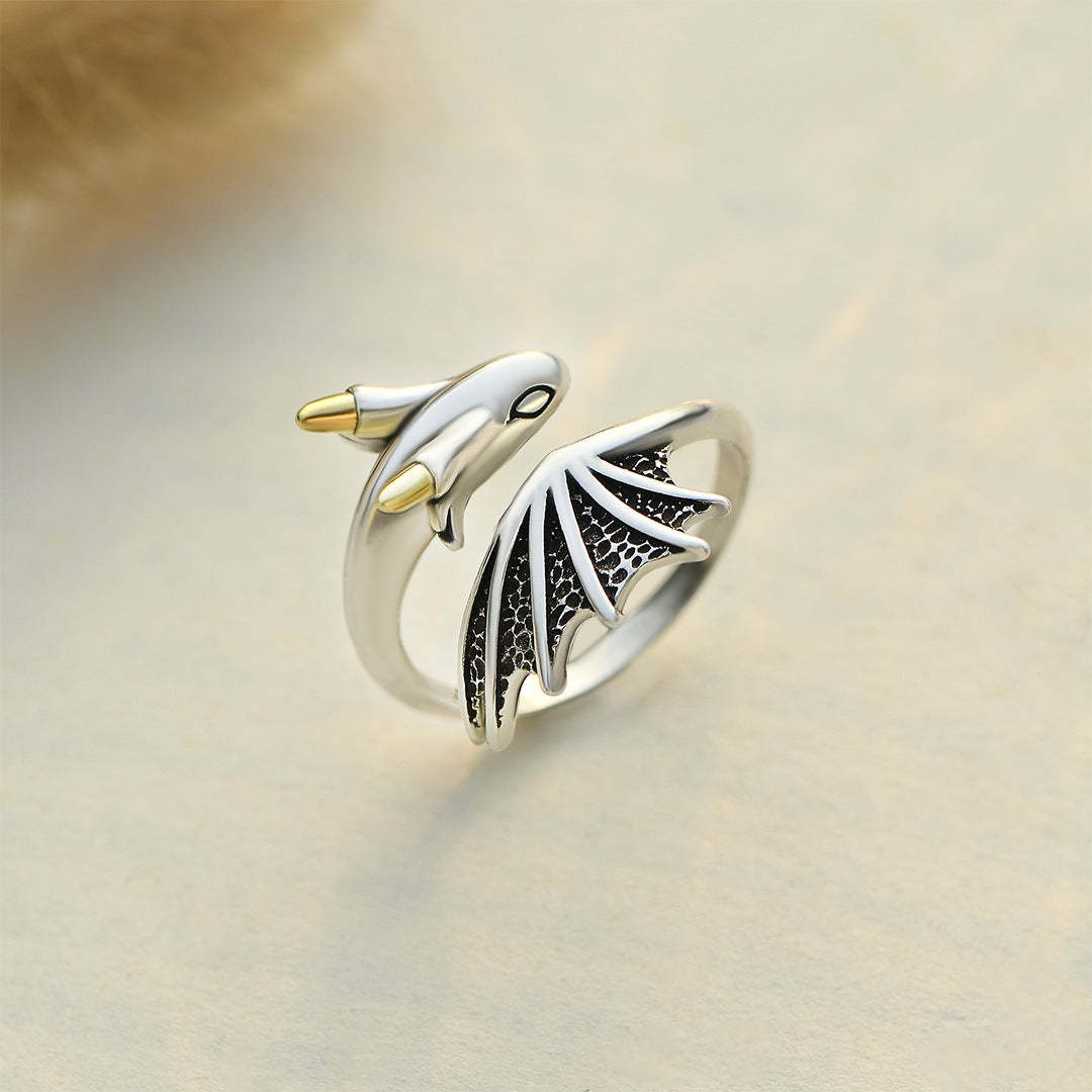 For Anyone - Be Bold, Be Strong, Be Confident Dragon Adjustable Ring-37bracelet