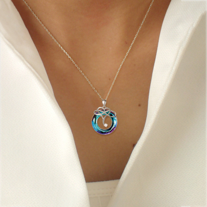 For Bonus Daughter-S925 Love You With All My Heart Crystal Necklace