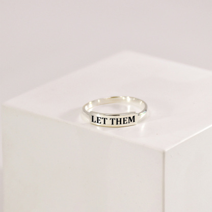 Let Them Dainty Bar Ring