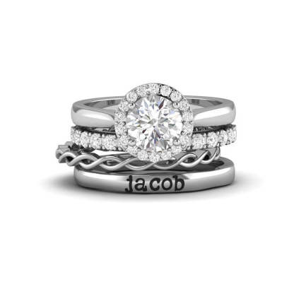 Personalized Engagement Stackable Ring