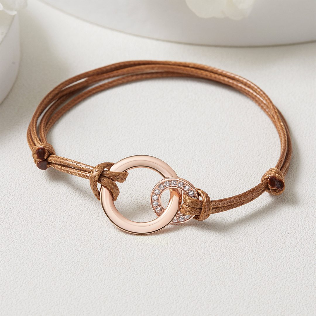 For Daughter-in-Law - Love Made You My Daughter Interlocking Diamond Bracelet