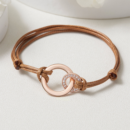 For Daughter-in-Law - Love Made You My Daughter Interlocking Diamond Bracelet