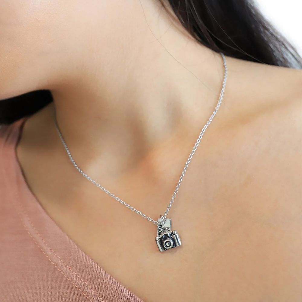 Life Is Like A Camera Card Message Necklace