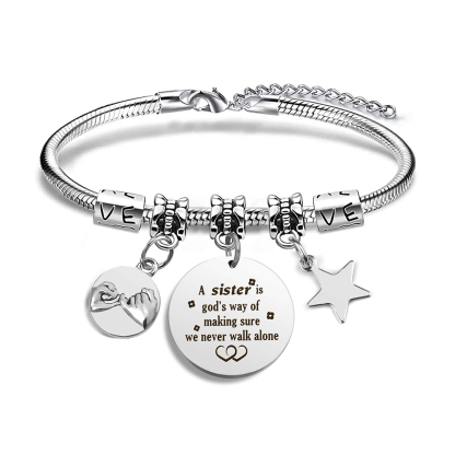 For Sister - A Sister Is God's Way Of Making Sure We Never Walk Alone Bracelet