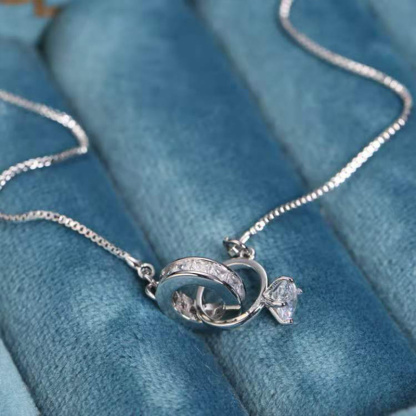 For Wife - S925 I Love You Forever And Always Interlocking Diamond Bracelet