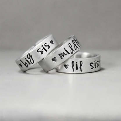 For Sister - A Sister Is God's Way Of Making Sure We Never Walk Alone Engraved Ring