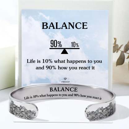 Life is 90% How You React it Wave Bracelet