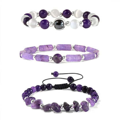 Amethyst Bracelet Set