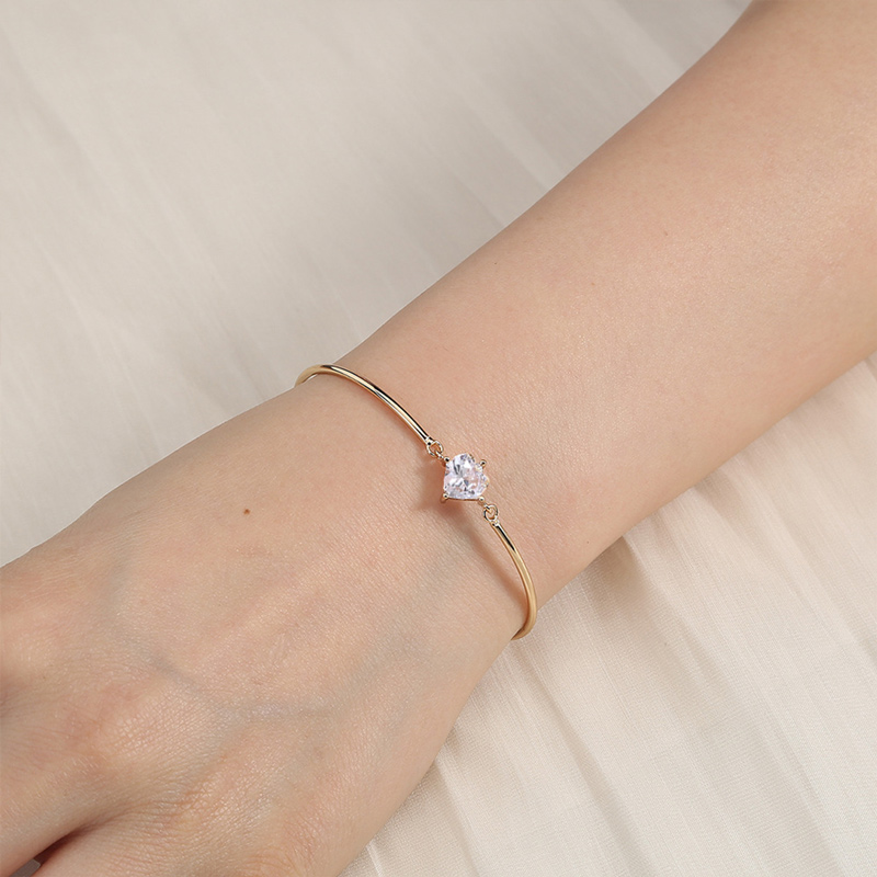 For Daughter-In-Heart - You Are More Than Just A Daughter-In-Law You Are Also My Daughter-In-Heart Diamond Heart Bracelet