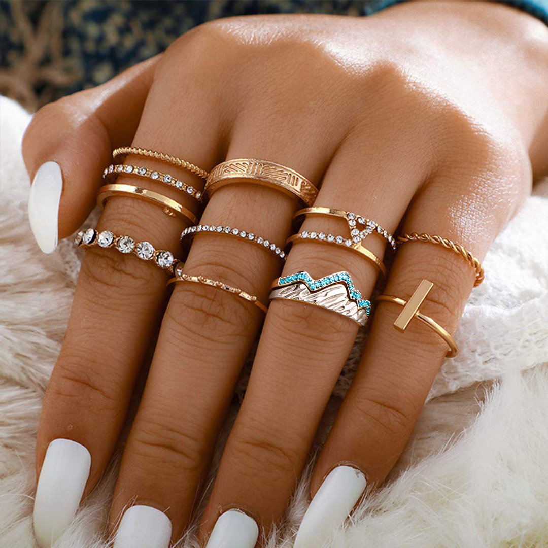 S925 Keep Climbing Birthstone Peak Stacking Ring