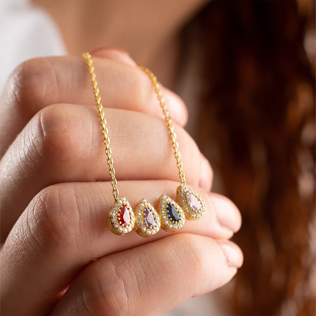 S925 Drop Shape Custom Necklace