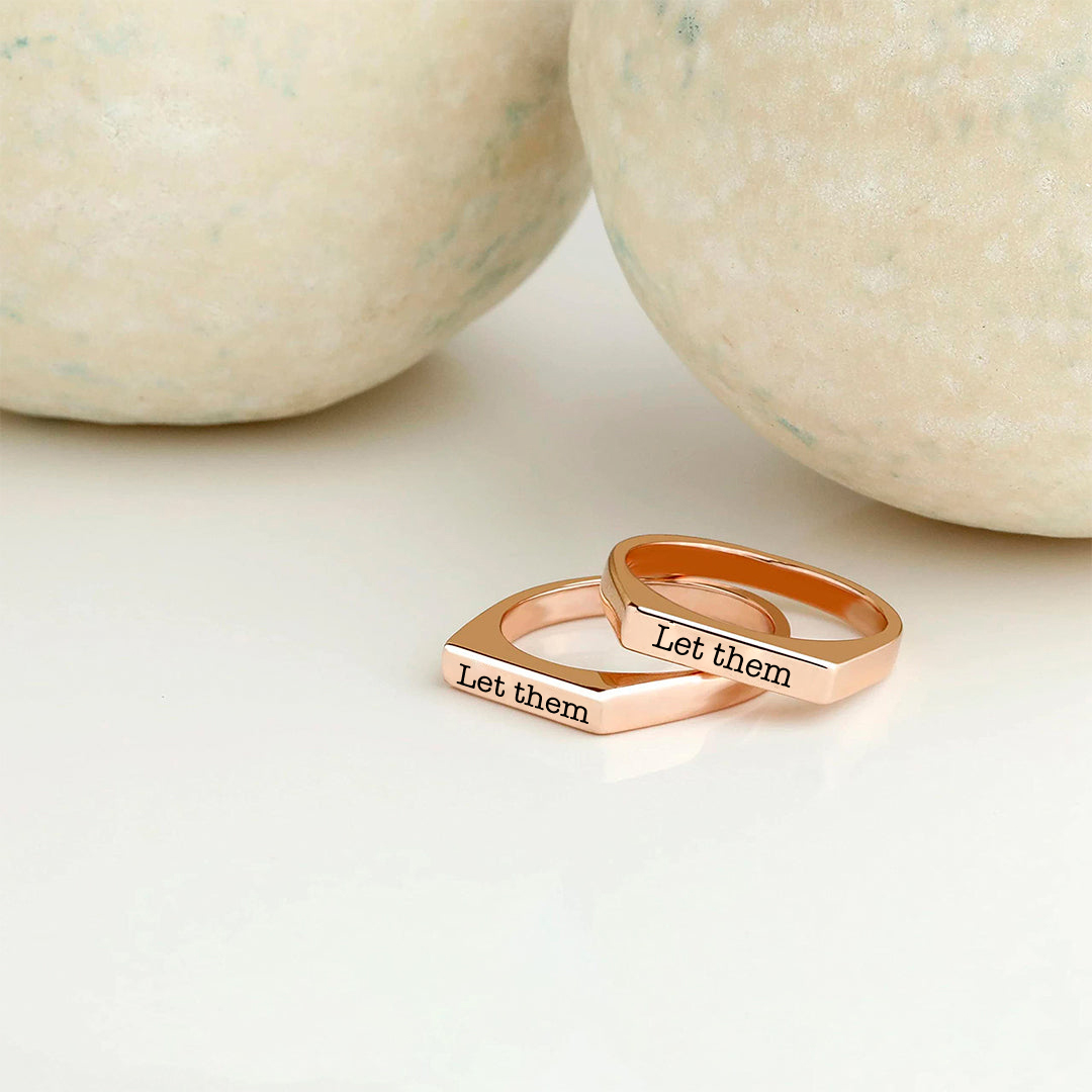 Let Them Exquisite 3D Bar Ring