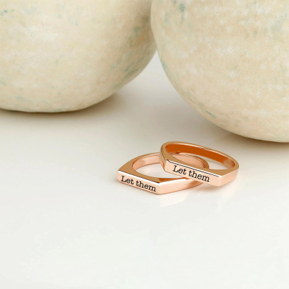 Let Them Exquisite 3D Bar Ring