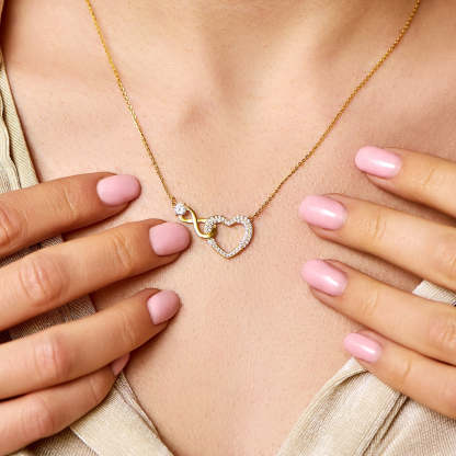 For Daughter - S925 You Will be One of The Most Beautiful Chapters of My Life Infinity Heart Necklace