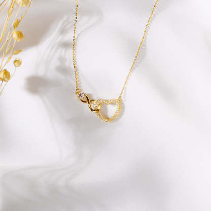 For Daughter - S925 You Will be One of The Most Beautiful Chapters of My Life Infinity Heart Necklace