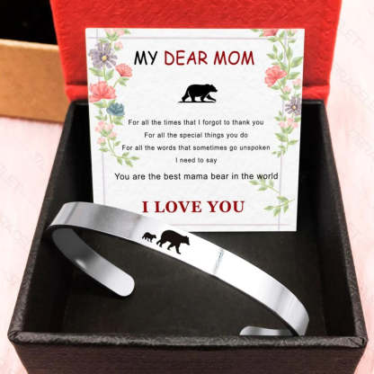 For Mom - Mama Bear Cuff Bracelet