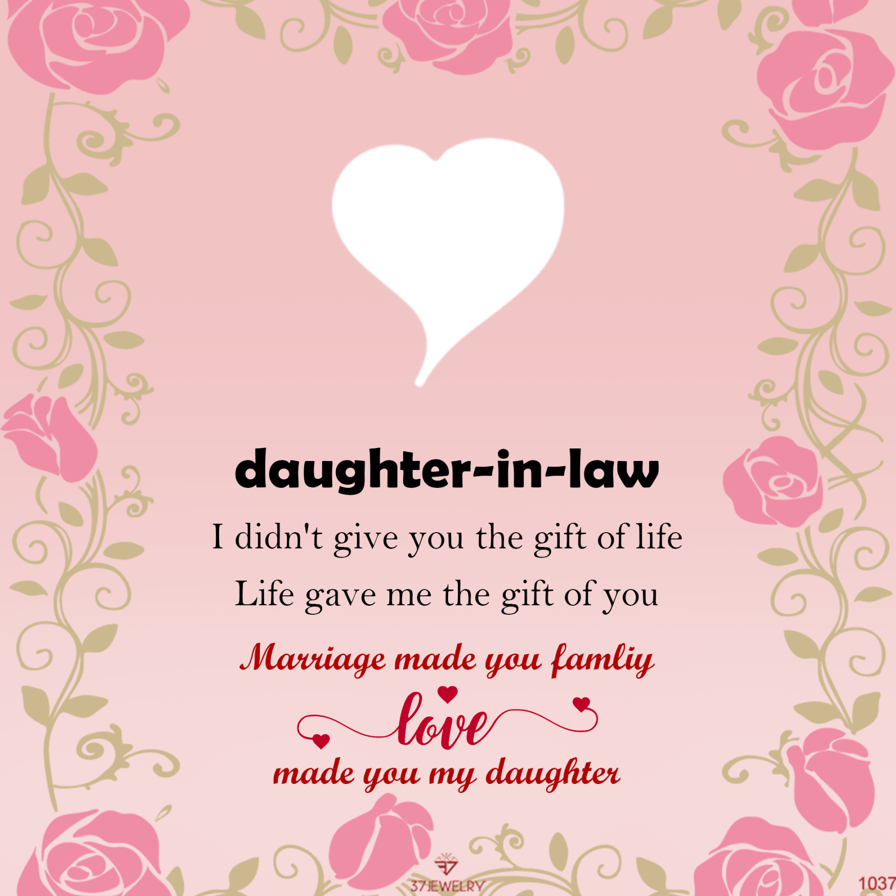 For daughter-in-law - Marriage Made You Family Love Made You My Daughter Bracelet