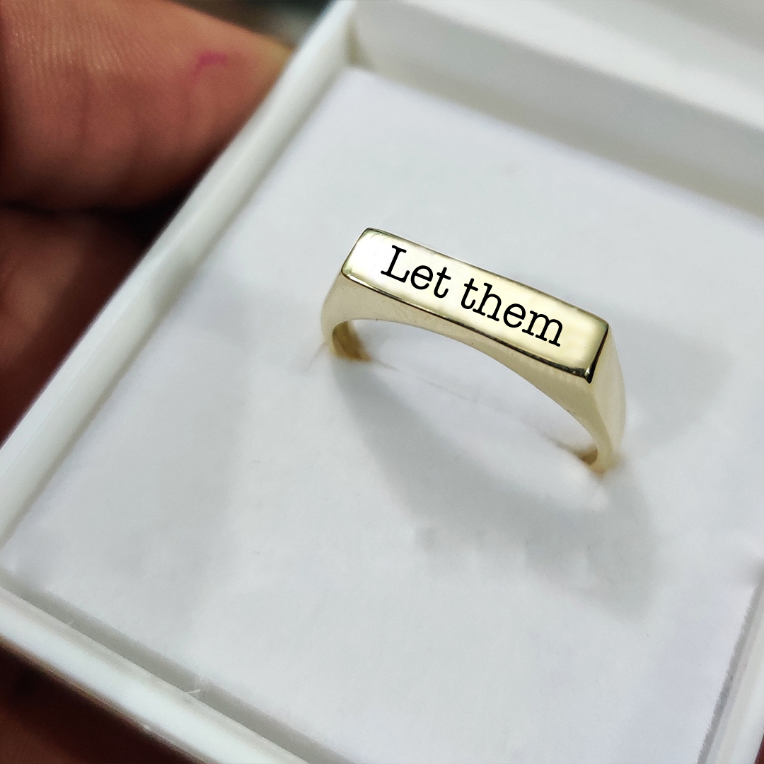 Let Them Exquisite 3D Bar Ring
